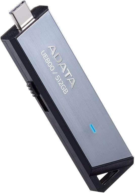 ADATA Elite UE800 512GB USB-C USB 3.2 Gen2 Flash Drive Up to 1000MB/s Read/Write (AELI-UE800-512G-CSG)