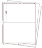 BESTEASY 200 Round Corner Half Sheet Self Adhesive Shipping Labels for Laser and Ink Jet Printers, White Blank (100 Sheets, 200 Labels)