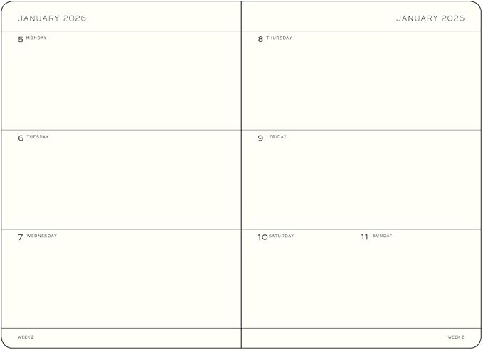 LEUCHTTURM1917 - Weekly Planner Hardcover Medium (A5), 18-month, Jul. 2025 - Dec. 2026, English, Ink