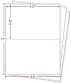 BESTEASY Round Corner Half Sheet Self Adhesive Shipping Labels for Laser and Ink Jet Printers, White Blank (4000 Sheets, 8000 Labels)
