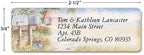 Colorful Images American Countryside Rolled Personalized Return Address Mailing Labels with Dispenser, Customize with Name & Shipping Address, 500 ¾” x 2½” Self Adhesive, Easy Peel Label Roll