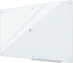 Glass Whiteboard 6'x 4', Magnetic Dry Erase Board, Large Framless Glass White Board for Wall Office School Home