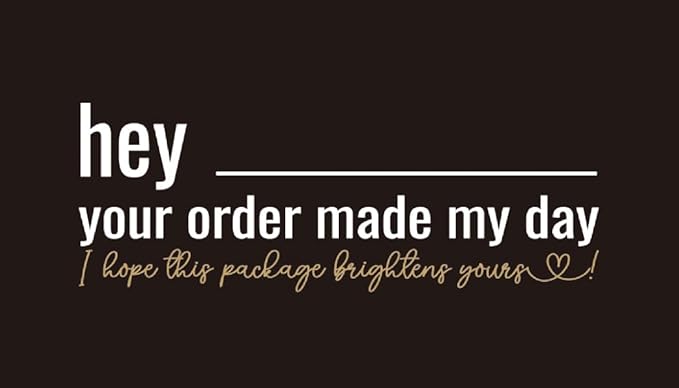 ITZAMNA Thank you for supporting small business cards Customer appreciation note cards Pink Script with Heart Pack of 100 black