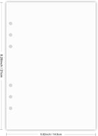 (5-Pack) A5 Blank Paper, Refills for Filofax Planner, Organizer, Binders, 6 Hole Punched, Total 500 Sheets/1000 Pages, 100gsm, White, 5.8 x 8.2 Inch, 6 Hole Filler Paper