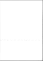 Limited Papers (TM) 8.5x11 Perforated Paper, 20/50 Pound, 75 GSM, Variety of Perforation Sizes and Colors, for Forms, Tickets, Postcards, Business Cards. (White, 2 up – 3.5” from bottom)
