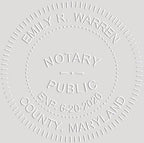 MaxMark Notary Seal Round Pink Embosser for Maryland State - Includes Gold Burst Seal Labels (50 Count)