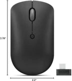 Lenovo 400 USB-C Compact Wireless Mouse, Black