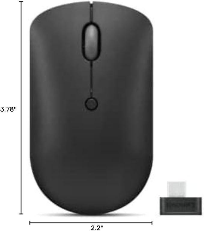 Lenovo 400 USB-C Compact Wireless Mouse, Black