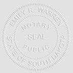 MaxMark Notary Seal Round Pink Embosser for South Dakota State - Includes Gold Burst Seal Labels (50 Count)