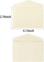 120 Pack Kraft Mini Envelopes Small Envelopes Self-Adhesive Tiny Pockets for Business Cards Christmas Holiday Small Gift Cards Invitations Cards(4.13"×2.76") (Cream Color)