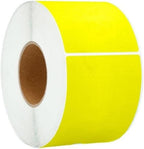 PSBM Thermal Transfer Labels, Yellow, 4x6 Inch, 4 Rolls, 1000 Labels/Roll, 3 Inch Core, Perforated, Must Have Thermal Ribbon (Not Included)