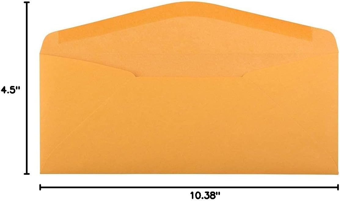 JAM PAPER #11 Envelopes - 4 1/2 x 10 3/8 - Brown Kraft Manila - 50/Pack