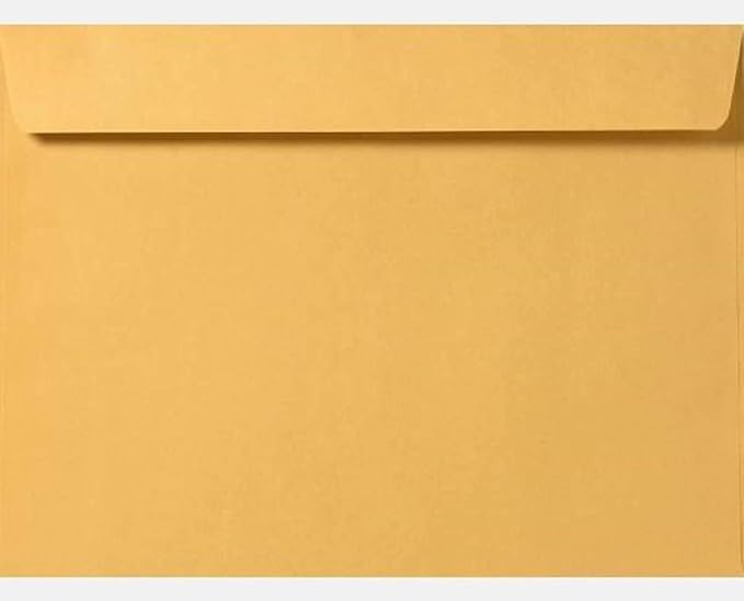 Limited Papers (TM) Booklet Envelopes, (Open Side) Brown Kraft, Gummed Seal, 28 Pound, Heavyweight, For Mailing And More. (1000, 12 x 16)