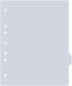 Carstens - Heavy Duty Plastic Ring Binder Dividers, Side Tab, 1/9 Cut, Tab 7 Position, US Letter, Cool Gray, Case of 50, (2618-16CS) - Ideal Medical Chart Dividers or Index Tabs for 3 Ring Binders