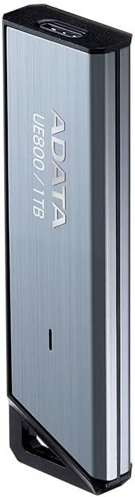 ADATA Elite UE800 1TB USB Type-C USB 3.2 Gen2 Flash Drive Portable SSD Up to 1000MB/s Read/Write (AELI-UE800-1T-CSG), Compatible with iPhone 15 Pro Series/Android/PlayStation 5