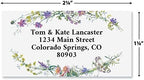 Colorful Images Dainty Sprigs Floral Return Address Mailing Labels, Personalize with Name & Address, Set of 144 Self Adhesive, Easy Peel Flat Label Sheets, Large, 1 Design