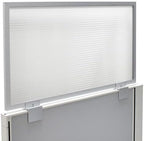 OBEX Screen Extender Polycarbonate Desk Privacy Panel & Divider for Office Cubicle, 12" x 30", Translucent
