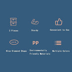 Small Trash Can 2 Pack Bathroom Garbage Can 2.6 Gallon Waste Basket for Dorms Bedrooms Offices, Blue