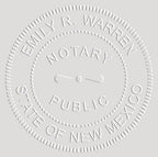 MaxMark Notary Seal Round Pink Embosser for New Mexico State - Includes Gold Burst Seal Labels (50 Count)