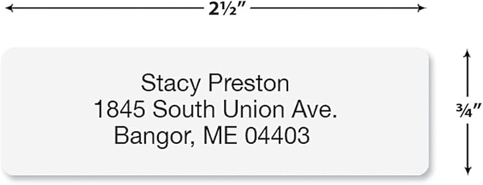 Personalized Return Address Labels, Roll of 250 Gloss White Self-Adhesive Labels Without Dispenser, Customize with Name & Shipping Address, Colorful Images