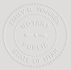 MaxMark Notary Seal Round Embosser for Utah State - Includes Gold Burst Seal Labels (42 Count)