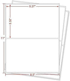 Round Corner Half Sheet Self Adhesive Shipping Labels for Laser and Ink Jet Printers, White Blank (1000 Sheets, 2000 Labels)