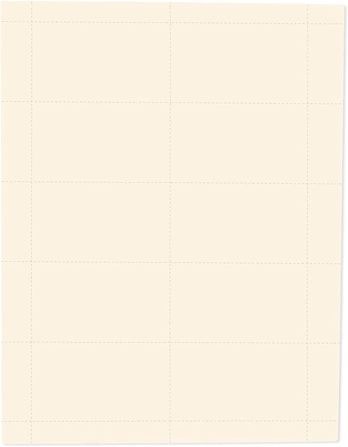 100 Pack Blank Business Card Paper for Printer, Inkjet and Laser Printable Sheets, 1000 Cards, 3.5 x 2 In, Ivory