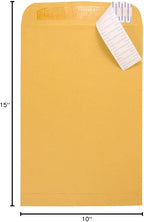 JAM PAPER 10 x 15 Open End Catalog Envelopes with Peel and Seal Closure - Brown Kraft Manila - Bulk 500/Box