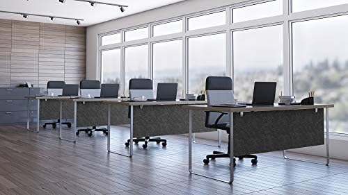 OBEX Modesty Desk PET Privacy Screen Acoustic Sound Absorbing Panel Ideal for Reception, Student Table or Office Cubicles Workstations, 24" x 66", Shadow
