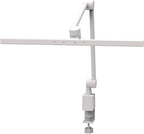 deeloop 2-Arms Swing Long LED Desk Lamp with Clamp, CRI 95+ Eye-Caring Light, USB Charging Output, 2-Hour Timer, Dimmable Desk Light with Memory, Architect Desk Lamps for Home Office Reading &Monitor