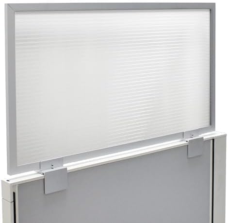 OBEX Screen Extender Polycarbonate Desk Privacy Panel & Divider for Office Cubicle, 18" x 72", Translucent