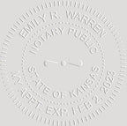 MaxMark Notary Seal Round Pink Embosser for Kansas State - Includes Gold Burst Seal Labels (50 Count)