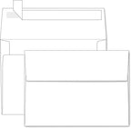 A7 White Self Seal Envelopes 100 Pack, Goefun Printable Envelopes for 5x7 Cards, Invitations, Weddings, Graduation, Photos, Baby Shower| 5.25 x 7.25 inches,120GSM