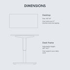 FLEXISPOT EN1 Whole-Piece Standing Desk 48 x 24 Inches Height Adjustable Electric Desk Sit Stand Desk Home Office Desks (Black Frame + Marble Gray Top, 2 Packages)