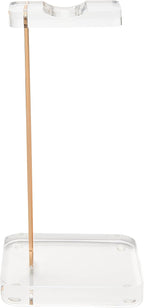 russell+hazel Acrylic Headphones Stand, Office Accessories, Clear, with Gold Hardware, 4” x 5” x 10.5” (93922)