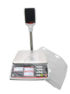 VisionTechShop TVP-30P Price Computing Scale with Pole Display, Lb/Oz/Kg, 30lb Capacity, 0.005lb Readability, NTEP Legal for Trade COC #19-038, NSF Certified