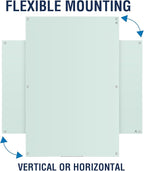 TSJ OFFICE Glass Dry-Erase Board - 72 x 48 Inches (6' X 4') Wall Mounted Glass Magnetic Whiteboard, Extra Large Frameless White Board for Office, Home & School