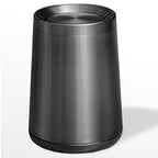 10 L/2.6Gallen,Swing Lid Trash Can,Brushed Stainless Steel Garbage Can with Flipping Lid,for Bathroom, Kitchen,Living Room,Bedroom,Hotel (Black Gold)