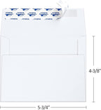 ValBox A2 Invitation Envelopes 100 Qty 4.375x5.75" White Envelopes Self Seal for Invitations, Photos, Wedding, Announcements, Thank you Notes, RSVP, Greeting Cards | 4-3/8 x 5-3/4 Inches(A2)