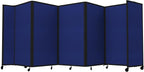 Versare Room Divider 360 Portable Wall Partition | Folding Panels | Large Freestanding Divider | Locking Wheels | Temporary Room Separator