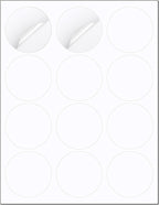 Methdic 2.5" Diameter High Visibility Printable Round Labels，Matte White，360 Customizable Blank Stickers