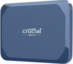 Crucial X10 1TB Portable SSD, Up to 2,100MB/s, USB 3.2 USB-C, External Solid State Drive, Compatible with Windows, Mac & Android, Durable Storage for Games, Photos & Files, Blue - CT1000X10SSD9-02