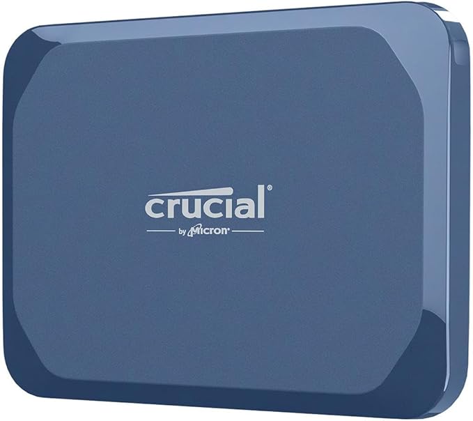 Crucial X10 1TB Portable SSD, Up to 2,100MB/s, USB 3.2 USB-C, External Solid State Drive, Compatible with Windows, Mac & Android, Durable Storage for Games, Photos & Files, Blue - CT1000X10SSD9-02