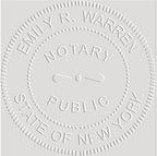 MaxMark Notary Seal Round Embosser for New York State - Includes Gold Burst Seal Labels (50 Count)