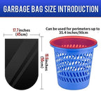 SWIHELP Trash Bags, 4 Gallon / 15 Liters Small Garbage Bags for Office, Kitchen,Bedroom Waste Bin,Colorful Portable Strong Rubbish Bags,Wastebasket Bags 240 Counts