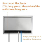 ZESHAN Conference Table Power hub Desktop pop up Outlet with 3 US Plugs and USB C Fast Charger for Home Office Tabletop, 1.8M Extension Power Cord for Desk, Silver