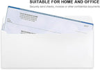 HERKKA #10 Security Self-Seal Envelopes, No.10 Windowless Bussiness Envelopes, Security Tinted with Printer Friendly Design - Size 4-1/8 x 9-1/2 Inch - White - 24 LB - 1000 Pack