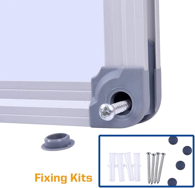 48" x 36" Magnetic Whiteboard for Wall Mount | Large Dry Erase Board with Aluminum Frame & Pen Tray | Office, Classroom, Home Use | Durable White Board for Presentations, Messages, Planning