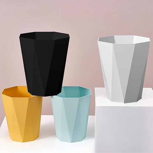 Small Trash Can 2.6 Gallon Bathroom Garbage Can Waste Basket Recycling Bin for Toilets Dorms Kitchens, Black