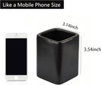 Square Ceramics Desk Pencil Holder for Men and Woman, Suitable for Offices and Homes(Black)